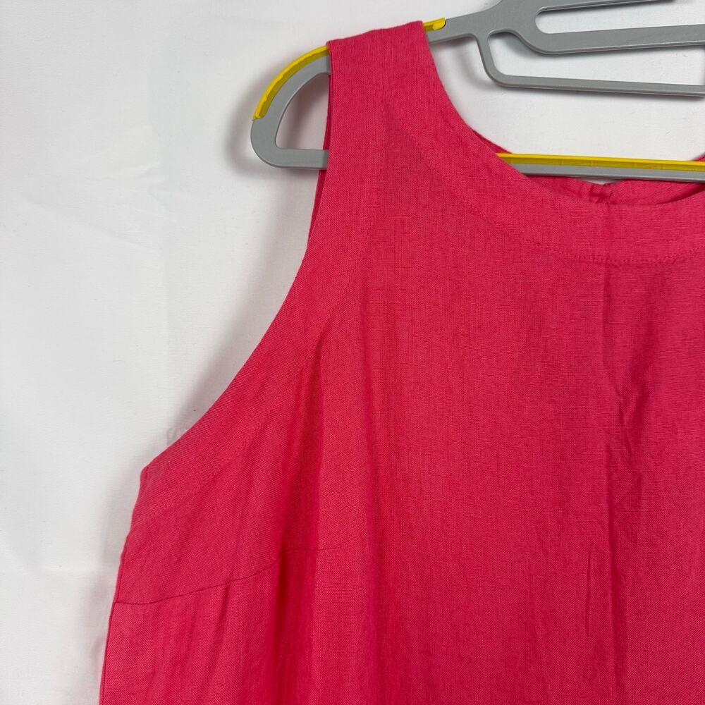 A New Day Cotton Linen Blend Pink High Neck A Line Mini Shift Dress NWT Size XXL - Picture 4 of 13